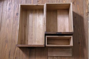 アンティーク家具　和製アンティーク　関東産　金具が立派な総桐材のアンティークチェスト(時代箪笥、衣装箪笥、重ね箪笥、桐箪笥、桐たんす)