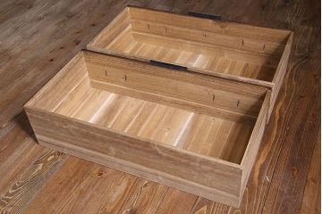 アンティーク家具　和製アンティーク　関東産　金具が立派な総桐材のアンティークチェスト(時代箪笥、衣装箪笥、重ね箪笥、桐箪笥、桐たんす)