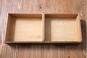 アンティーク家具　昭和期　ナラ材　シックなデザインの引き出し付きブックシェルフ(本棚、飾り棚、陳列棚)