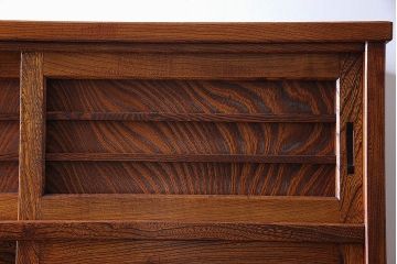 中古　高級品　松本伝統　指物工芸家具　本漆塗りが高級感漂う食器棚(水屋箪笥、収納棚、キャビネット)(定価52万円)