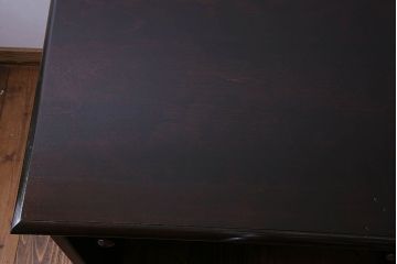 中古　北海道民芸家具　421 樺材　重厚なデスク(片袖机、在宅ワーク、在宅用学習机)