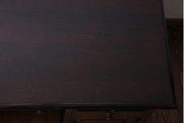 中古　北海道民芸家具　421 樺材　重厚なデスク(片袖机、在宅ワーク、在宅用学習机)