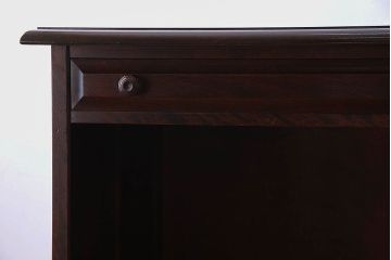 中古　北海道民芸家具　421 樺材　重厚なデスク(片袖机、在宅ワーク、在宅用学習机)