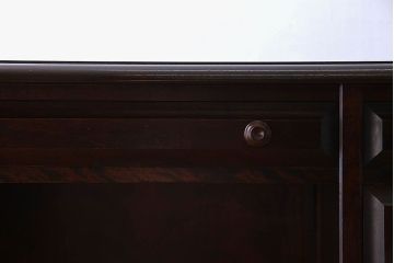 中古　北海道民芸家具　421 樺材　重厚なデスク(片袖机、在宅ワーク、在宅用学習机)