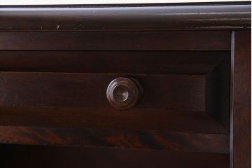 中古　北海道民芸家具　421 樺材　重厚なデスク(片袖机、在宅ワーク、在宅用学習机)