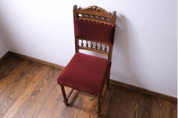 アンティーク家具　フランスアンティーク　シックで上品なデザインのダイニングチェア(椅子、イス)(1)