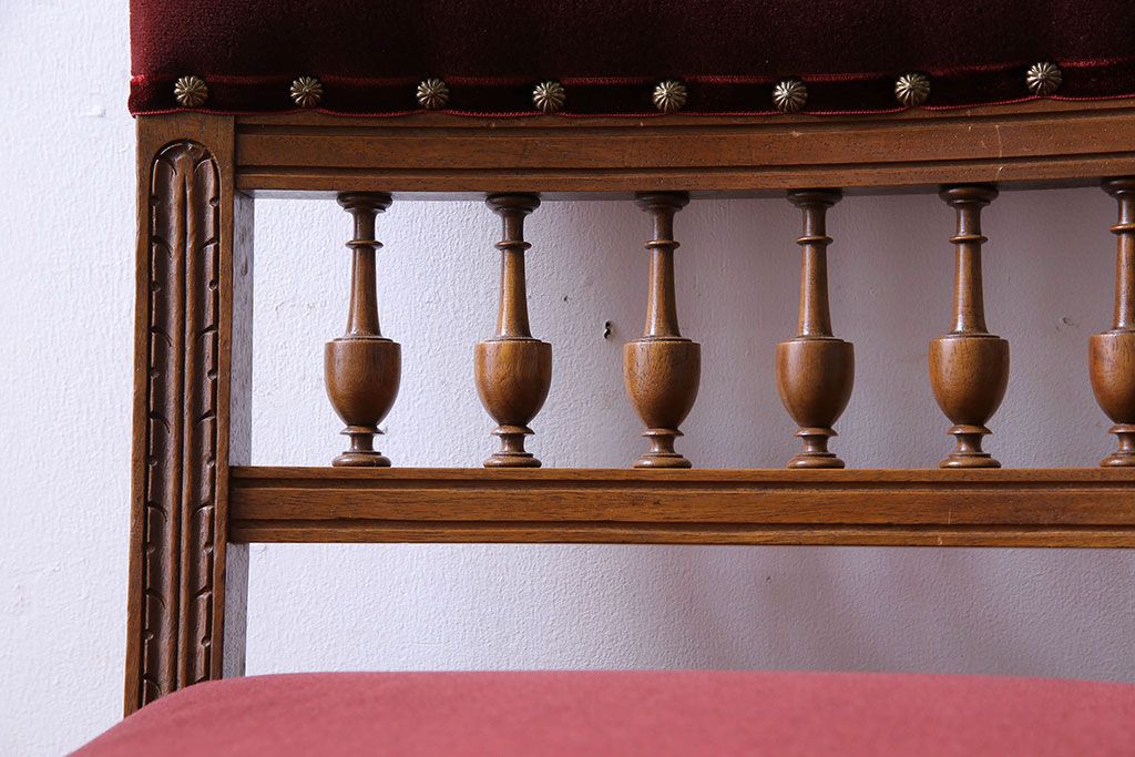 アンティーク家具　フランスアンティーク　シックで上品なデザインのダイニングチェア(椅子、イス)(1)