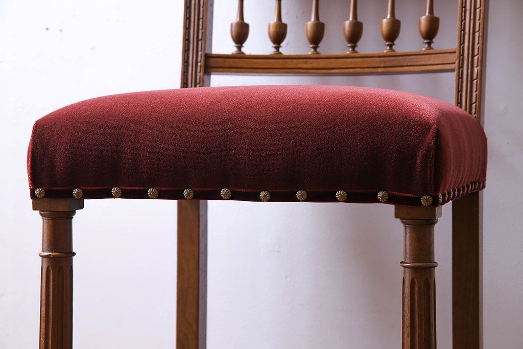 アンティーク家具　フランスアンティーク　シックで上品なデザインのダイニングチェア(椅子、イス)(1)