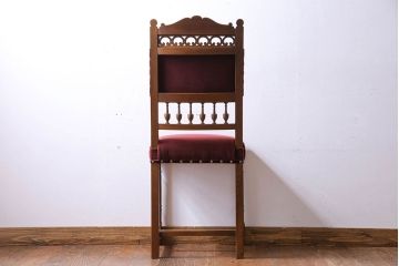 アンティーク家具　フランスアンティーク　シックで上品なデザインのダイニングチェア(椅子、イス)(1)