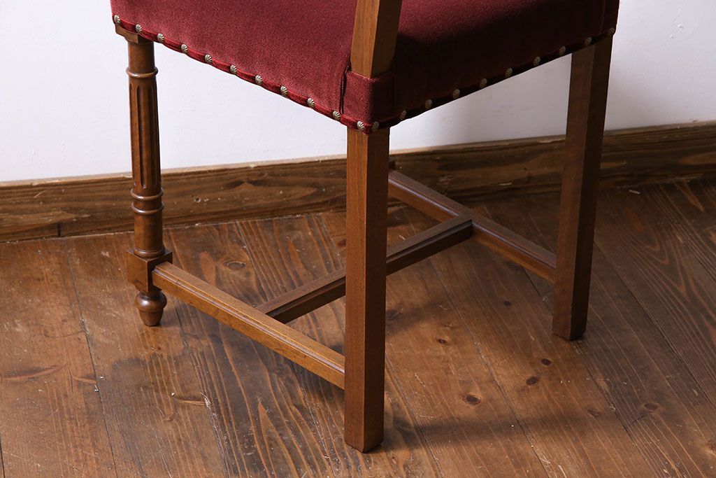 アンティーク家具　フランスアンティーク　シックで上品なデザインのダイニングチェア(椅子、イス)(1)