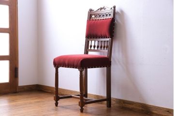 アンティーク家具　フランスアンティーク　シックで上品なデザインのダイニングチェア(椅子、イス)(2)
