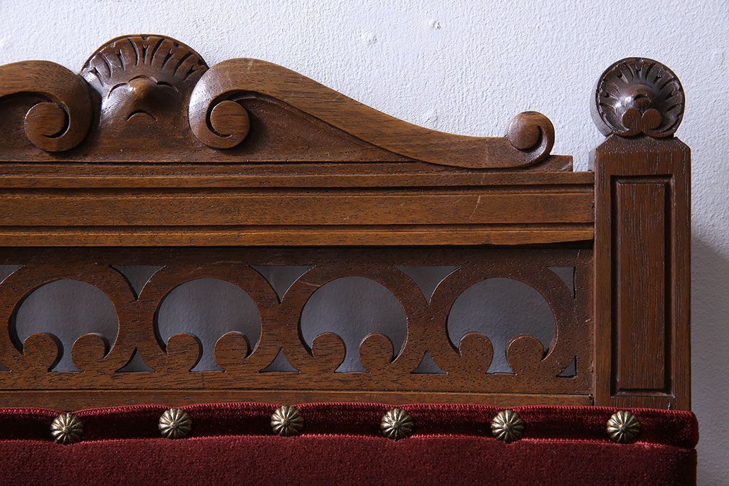 アンティーク家具　フランスアンティーク　シックで上品なデザインのダイニングチェア(椅子、イス)(2)