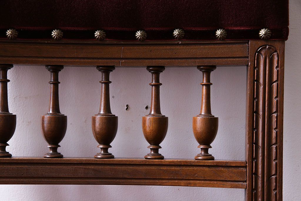 アンティーク家具　フランスアンティーク　シックで上品なデザインのダイニングチェア(椅子、イス)(2)