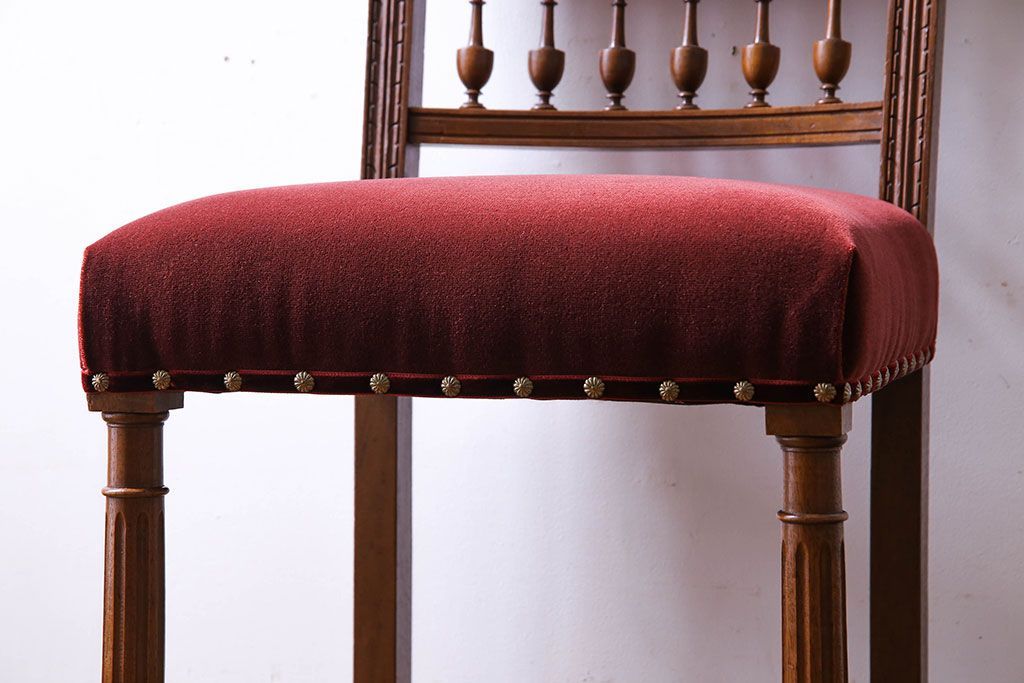 アンティーク家具　フランスアンティーク　シックで上品なデザインのダイニングチェア(椅子、イス)(2)