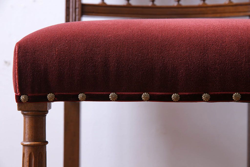 アンティーク家具　フランスアンティーク　シックで上品なデザインのダイニングチェア(椅子、イス)(2)