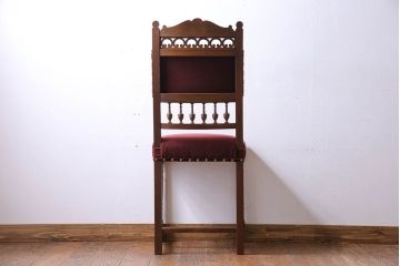 アンティーク家具　フランスアンティーク　シックで上品なデザインのダイニングチェア(椅子、イス)(2)