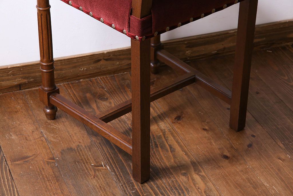 アンティーク家具　フランスアンティーク　シックで上品なデザインのダイニングチェア(椅子、イス)(2)