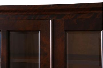 中古　美品　北海道民芸家具　落ち着いた色味のブックケース(本箱、収納棚、戸棚)(定価41万円)