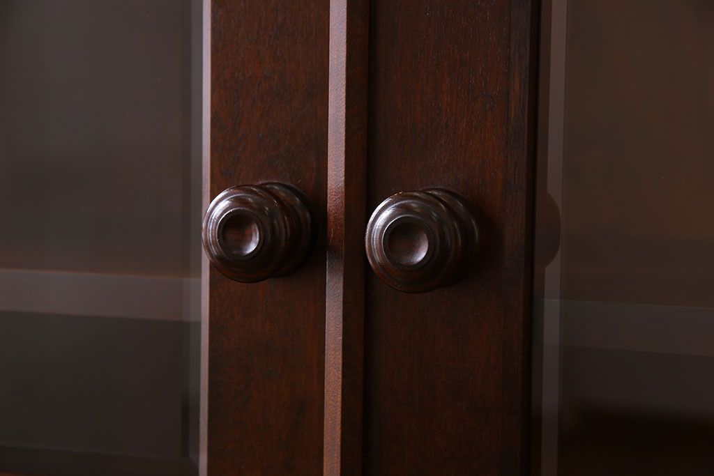 中古　美品　北海道民芸家具　落ち着いた色味のブックケース(本箱、収納棚、戸棚)(定価41万円)