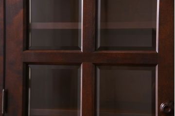 中古　美品　北海道民芸家具　落ち着いた色味のブックケース(本箱、収納棚、戸棚)(定価41万円)