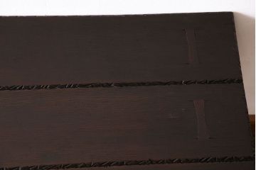 アンティーク雑貨　和製アンティーク　しっかりとした造りのシックなテーブル(作業台、サイドテーブル、花台)