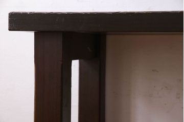 アンティーク雑貨　和製アンティーク　しっかりとした造りのシックなテーブル(作業台、サイドテーブル、花台)