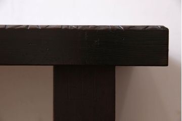 アンティーク雑貨　和製アンティーク　しっかりとした造りのシックなテーブル(作業台、サイドテーブル、花台)