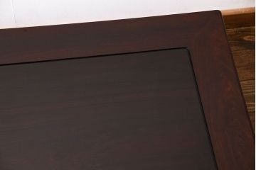 中古　大坂唐木指物家具　中森喜三郎作　紫檀　しっとりとした風合いの座卓(ローテーブル)(定価150万円)