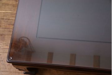 中古　大坂唐木指物家具　中森喜三郎作　紫檀　しっとりとした風合いの座卓(ローテーブル)(定価150万円)