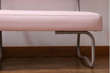 レトロ家具　昭和レトロ　落ち着いた色合いのシンプルなベンチ(長椅子)(1)