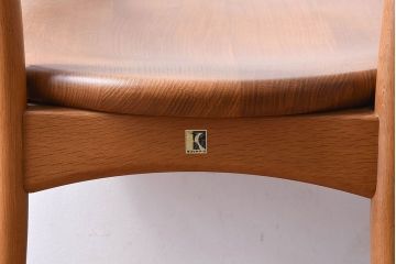 中古　飛騨産業　キツツキマーク　CRESCENT(クレセント)シリーズ　SG261A　ダイニングチェア(アームチェア、椅子、イス)(3)