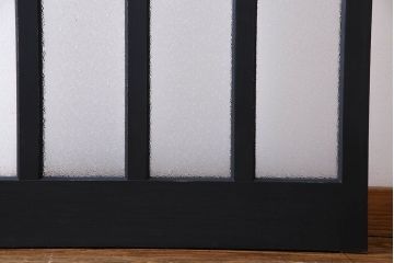 レトロガラス使用!ブラックカラーペイントが素敵なガラス戸(引き戸、建具)
