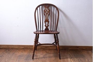 ヴィンテージ家具　フランスビンテージ　上品な佇まいのスティックバックチェア(椅子、ダイニングチェア)(1)
