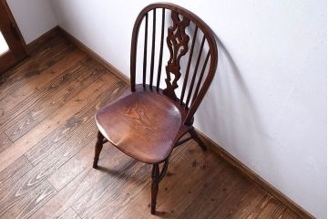 ヴィンテージ家具　フランスビンテージ　上品な佇まいのスティックバックチェア(椅子、ダイニングチェア)(1)