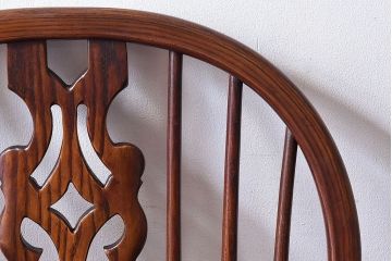 ヴィンテージ家具　フランスビンテージ　上品な佇まいのスティックバックチェア(椅子、ダイニングチェア)(2)
