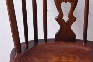 ヴィンテージ家具　フランスビンテージ　上品な佇まいのスティックバックチェア(椅子、ダイニングチェア)(2)