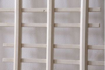 ペイント家具　変わったデザインが目を引く引き戸1枚(ガラス戸、ガラス帯戸、建具)(1)