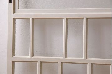 ペイント家具　変わったデザインが目を引く引き戸1枚(ガラス戸、ガラス帯戸、建具)(2)