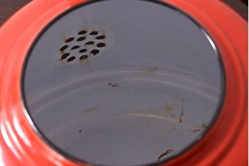 アンティーク雑貨　和製アンティーク　レトロなホーローのケトル(琺瑯、薬缶、キッチン雑貨)