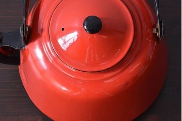 アンティーク雑貨　和製アンティーク　レトロなホーローのケトル(琺瑯、薬缶、キッチン雑貨)
