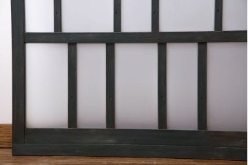 レトロガラス入り!珍しいデザインのガラス帯戸(ガラス戸、引き戸、建具)2枚組