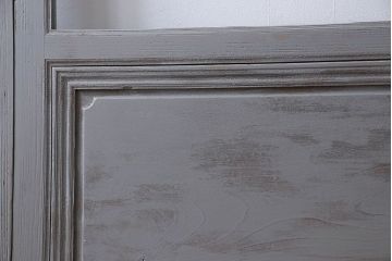 明るい色合いが素敵なアンティークペイントガラス戸(引き戸、建具)4枚セット