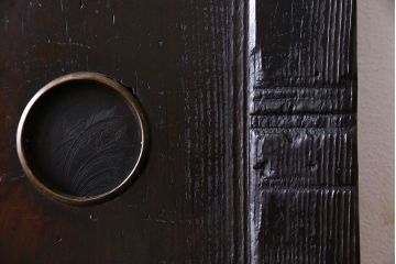 古民芸　明治期　味わい深い風合いの板戸(引き戸、建具)