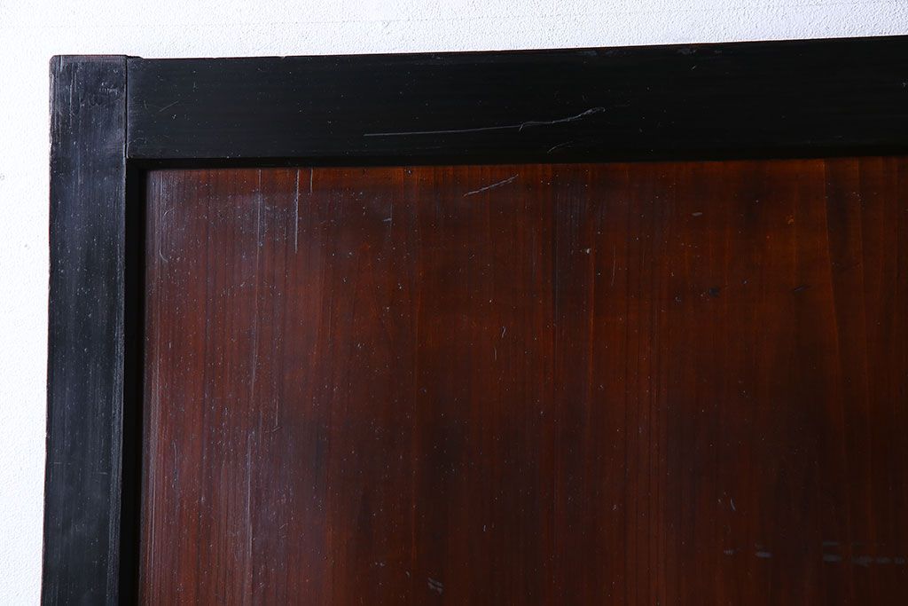 和製アンティーク　艶やかな風合いが魅力的な帯戸(板戸、引き戸、建具)2枚セット