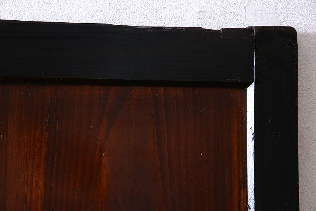 和製アンティーク　艶やかな風合いが魅力的な帯戸(板戸、引き戸、建具)2枚セット