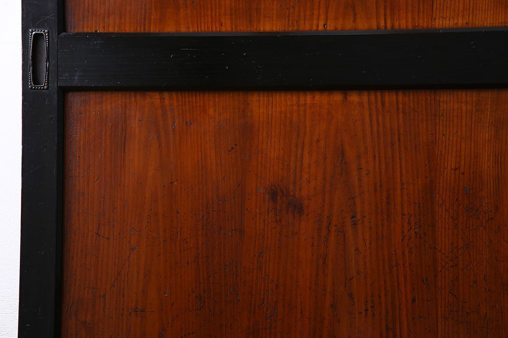 和製アンティーク　艶やかな風合いが魅力的な帯戸(板戸、引き戸、建具)2枚セット