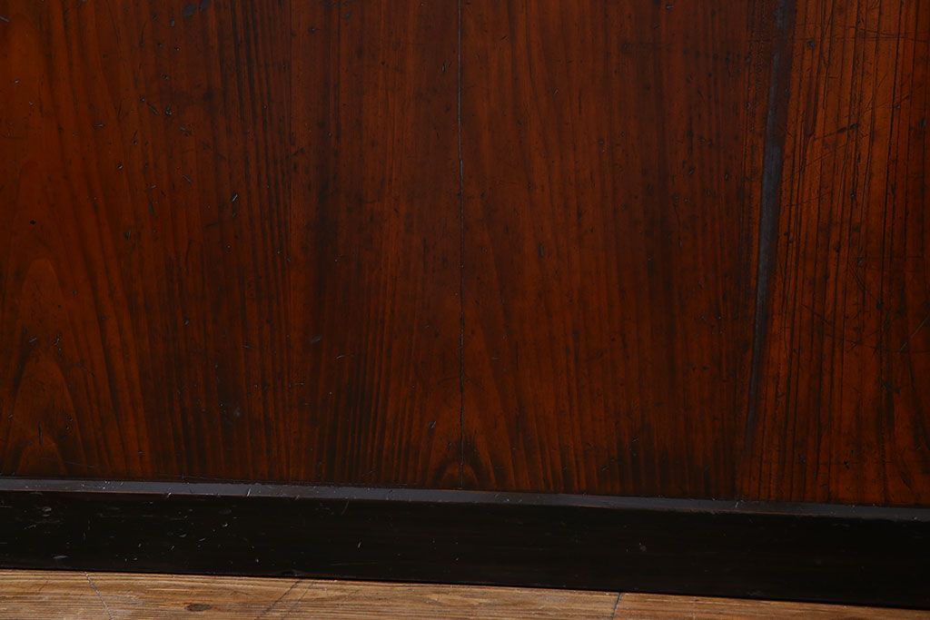 和製アンティーク　艶やかな風合いが魅力的な帯戸(板戸、引き戸、建具)2枚セット