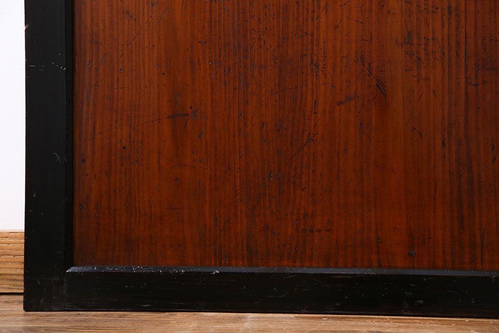 和製アンティーク　艶やかな風合いが魅力的な帯戸(板戸、引き戸、建具)2枚セット