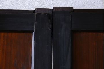 和製アンティーク　艶やかな風合いが魅力的な帯戸(板戸、引き戸、建具)2枚セット