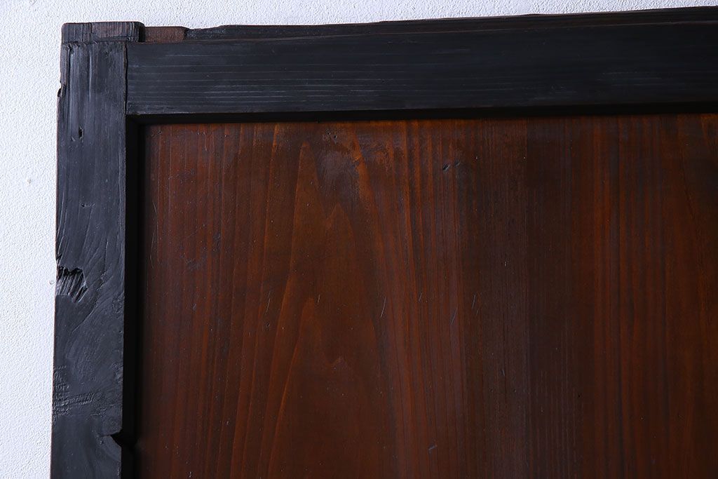 和製アンティーク　艶やかな風合いが魅力的な帯戸(板戸、引き戸、建具)2枚セット